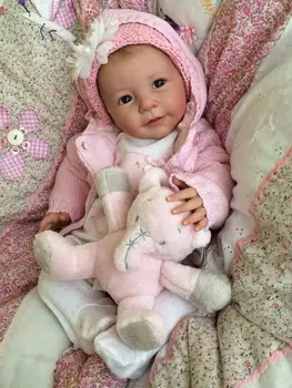 22 Palčni Prerojeni Baby Doll Oprema DIY Prazno Kit Vinil Model Lisa Malčka Princesa Mehko na Dotik