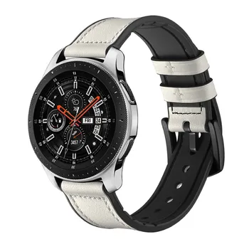 22 mm 20 mm Usnje Silikonski Wacth Pasu Trak Za Samsung Galaxy Watch 3 45mm 41mm Huawei Watch GT 2 Pro 46mm Aktivna 2 Prestavi S3