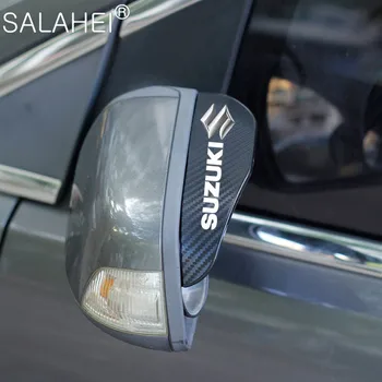 2Pcs Avto Rearview Mirror Ogljikovih Vlaken Rainproof Obrvi Kritje Za Suzuki Grand Vitara Swift Avto Blago, Dodatki za Zaščito