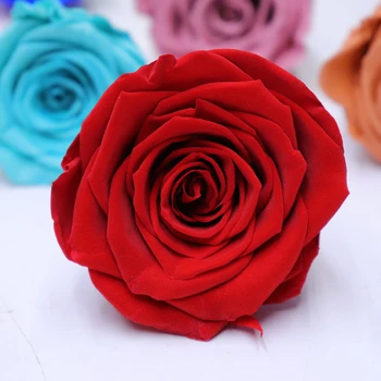 6pcs 5-6 cm Premera Večno, Večno Rose Artificielle Kunstbloemen Konzervirane Cvetje, Darilni embalaži Diy Poroko Materiala Deco Mariage
