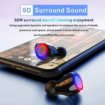 Bluetooth-združljive Slušalke z Mikrofonom Šport Nepremočljiva Brezžične Slušalke Slušalke Dotik upravljanje Glasbe Čepkov Za Telefon