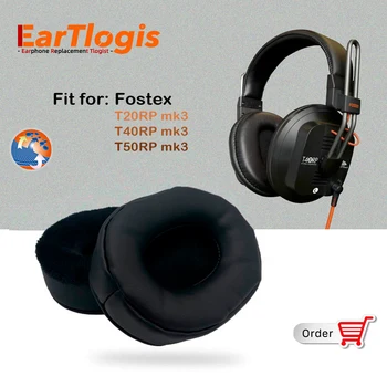 EarTlogis Zamenjava Blazinic za Fostex T20RP, T40RP, T50RP MK3, T 20 40 50 NS sestavni Deli Slušalke Earmuff Kritje Blazine Skodelice Blazino