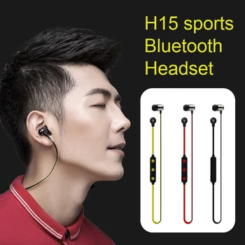 H15 Bluetooth 4.1 Stereo Slušalke Športne Nepremočljiva Univerzalni Brezžični Kovinskih Magnetnih Sesalna Podpirajo Bluetooth Protokol: A2DP