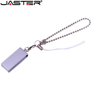 JASTER Nova USB 2.0 Nepremočljiva USB Flash Diski Kovinski Pen Drive 8/16/32/64GB Pendrive ključ USB Pogon z Verigo