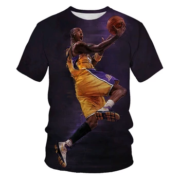 Newst Moda Krog Vratu Športnih T-Shirt NBA Košarka Zvezdicami Tiskanja Kratek Sleeved Majica s kratkimi rokavi Moški Priložnostne moška Oblačila 3D T-Shirt