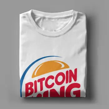 Prvotni Bitcoin King T-Majice Moške Cryptocurrency Crypto Btc Blockchain Geek Smešno Tees Krog Vratu T Shirt Plus Velikost Oblačila