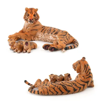 Simulacija Tiger Model Zbirateljske Akcije Številke Divje Živali Otroci Igrače