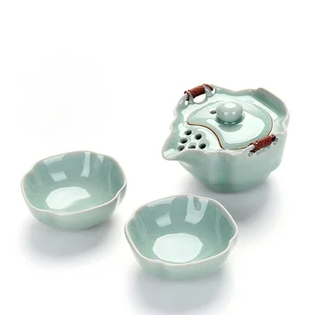 TANGPIN keramični čajnik gaiwan čajne skodelice prenosni potovanja čaj nastavite s potovalna torba