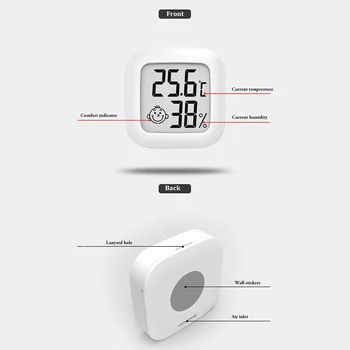 Univerzalni Termometer, Higrometer 2 v 1 Digitalni Temperatura/Vlažnost Meter v Zaprtih prostorih na Prostem, Doma Steno Hygrothermograph
