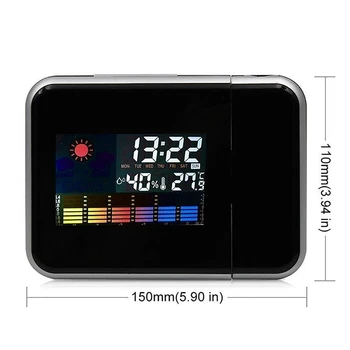 Vreme Ura Barvni Zaslon LCD Budilka Osvetlitev Koledar Temperatura Barvni Zaslon za Projekcije Tabela Zjutraj Ura