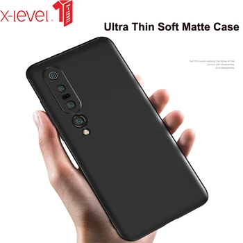 Za Xiaomi Mi 10 Primeru X-Raven Ultra Tanko Ohišje Mat Dotik Mehka TPU Shockproof Nazaj Telefon Kritje za Mi 10 Pro Primeru чехол funda